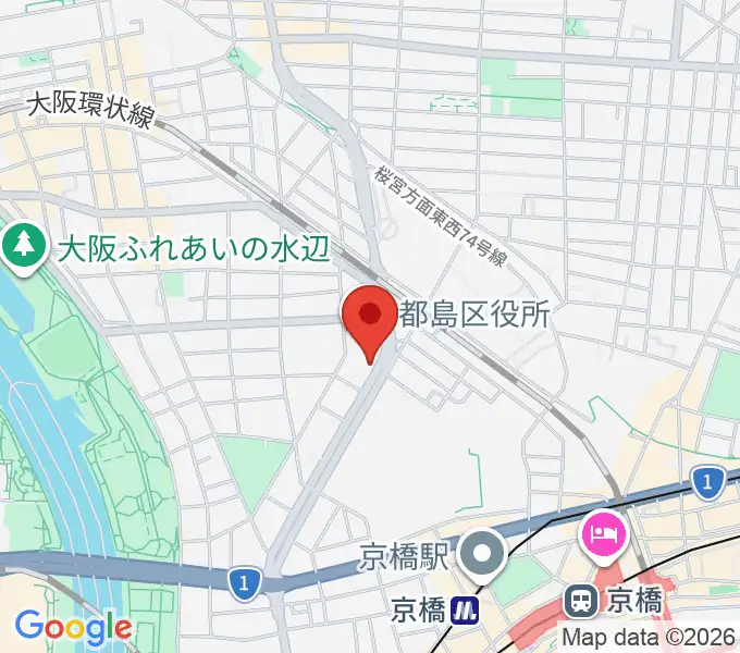 まるよし精肉店 都島区民センターの地図