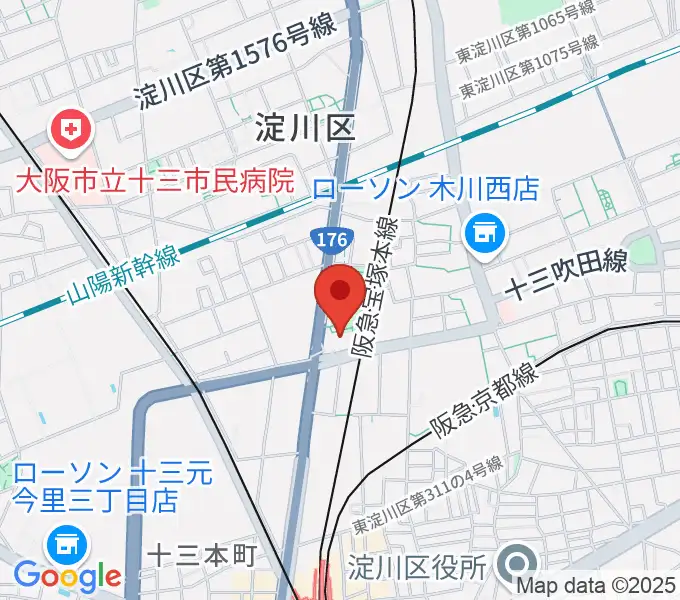 大阪市立淀川区民センターの地図