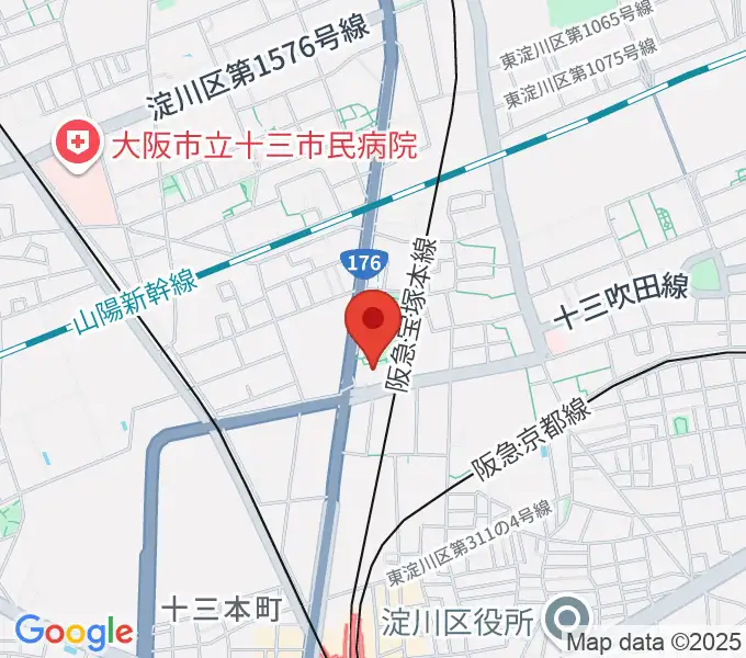 大阪市立淀川区民センターの地図