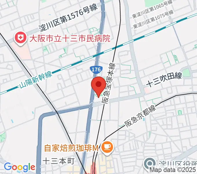 大阪市立淀川区民センターの地図