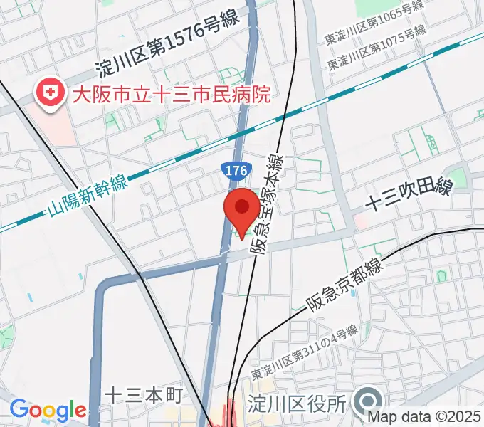 大阪市立淀川区民センターの地図