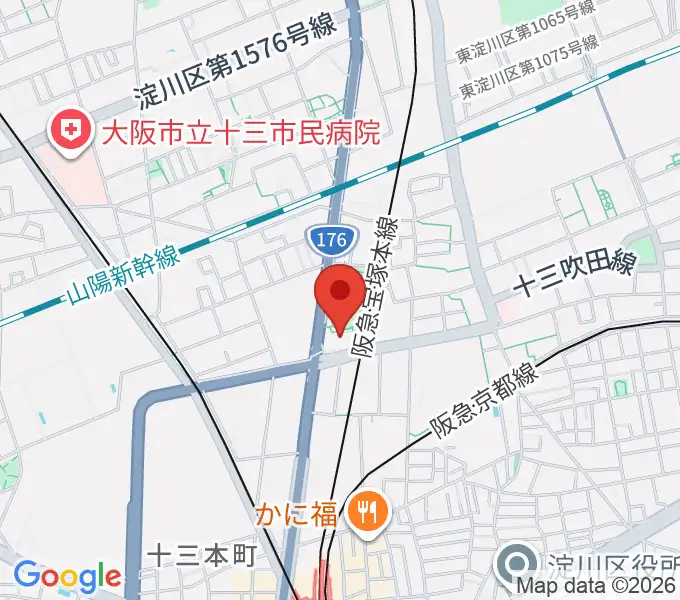 大阪市立淀川区民センターの地図