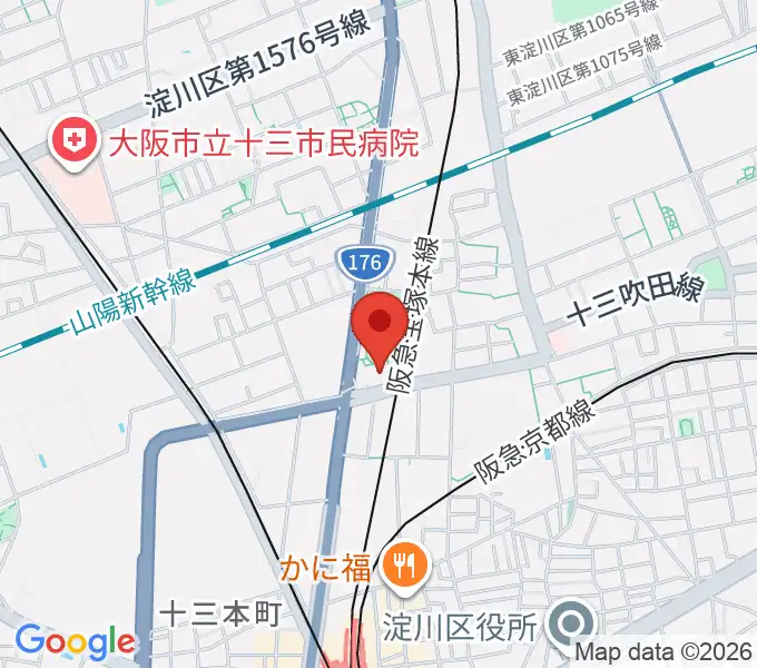 大阪市立淀川区民センターの地図