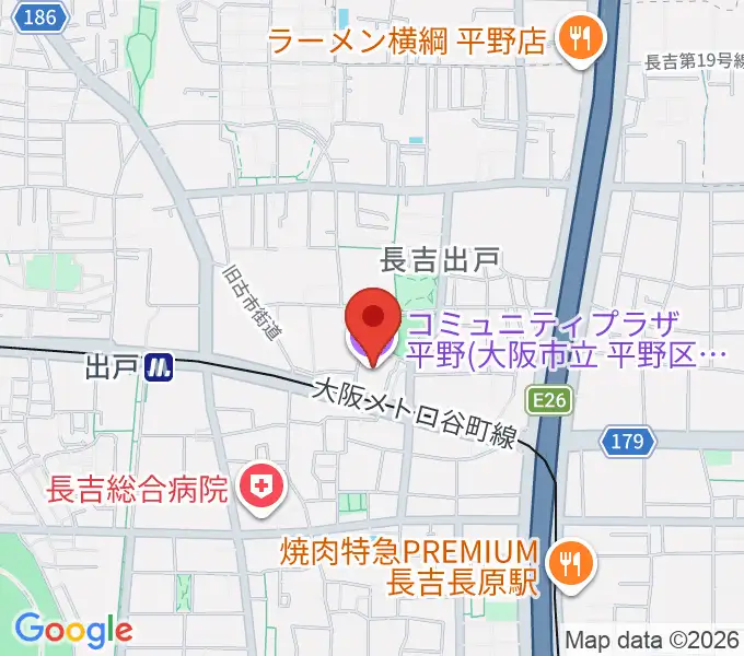 コミュニティプラザ平野の地図