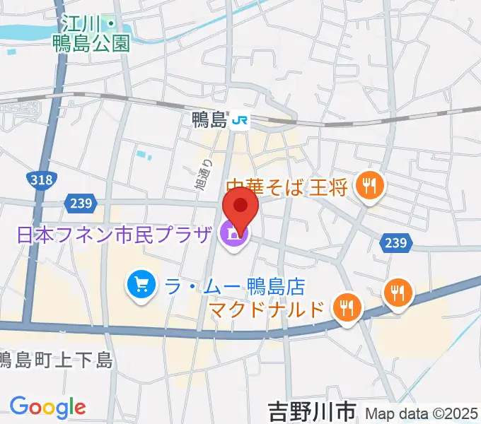 日本フネン市民プラザの地図