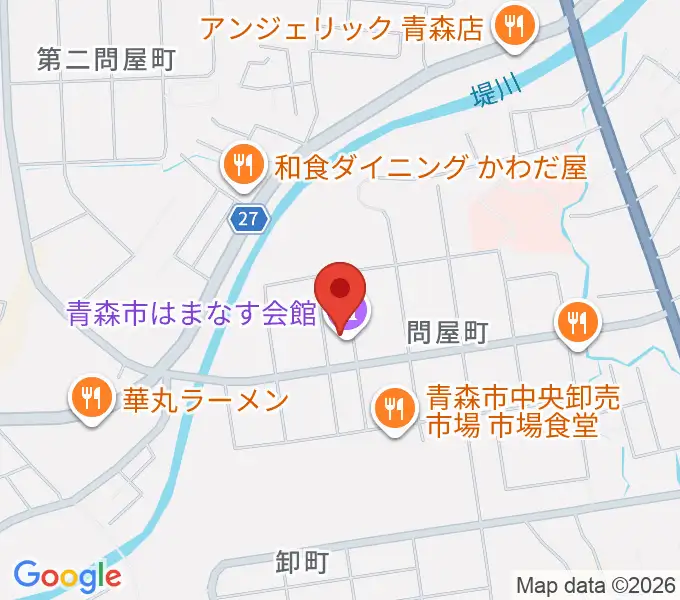 青森市はまなす会館の地図