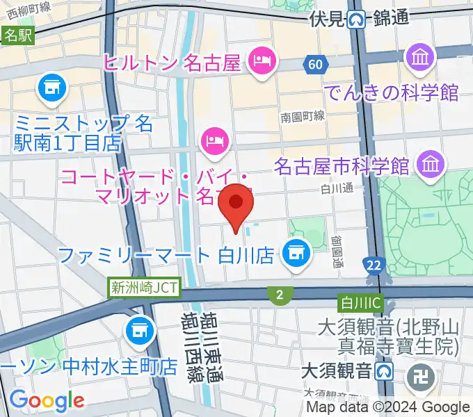 名古屋市中スポーツセンターの地図