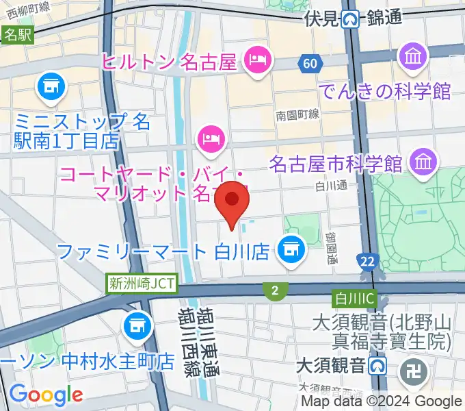 名古屋市中スポーツセンターの地図