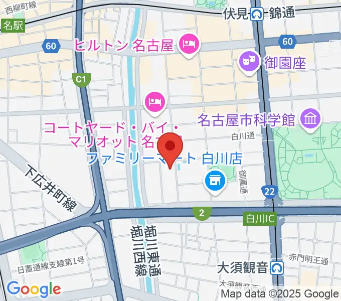 名古屋市中スポーツセンターの地図