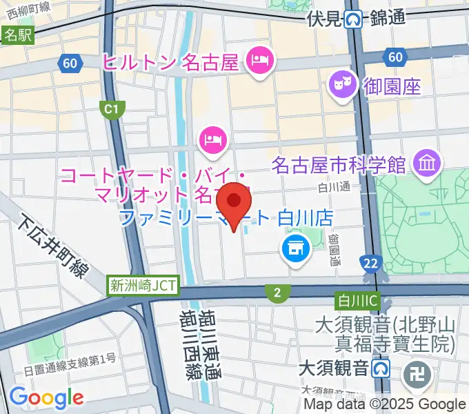 名古屋市中スポーツセンターの地図
