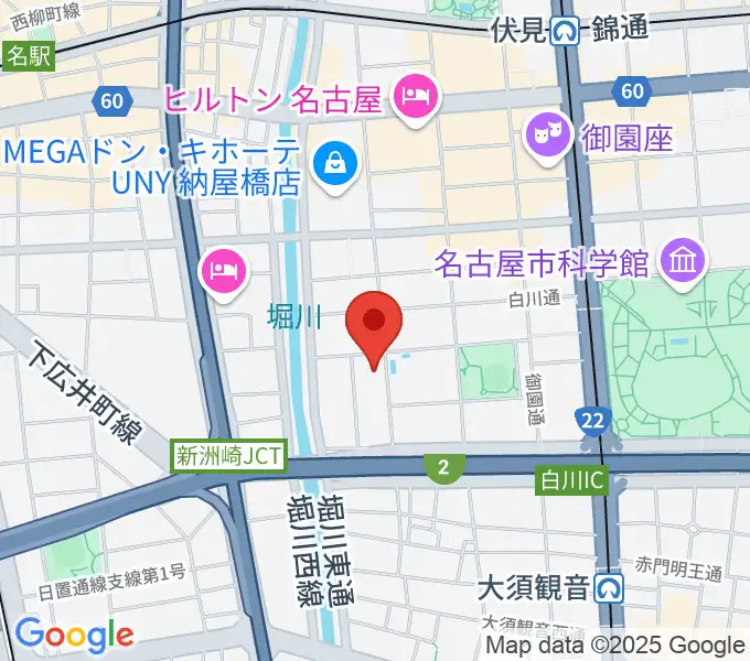 名古屋市中スポーツセンターの地図