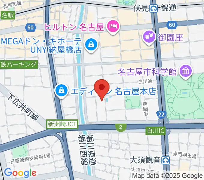 名古屋市中スポーツセンターの地図