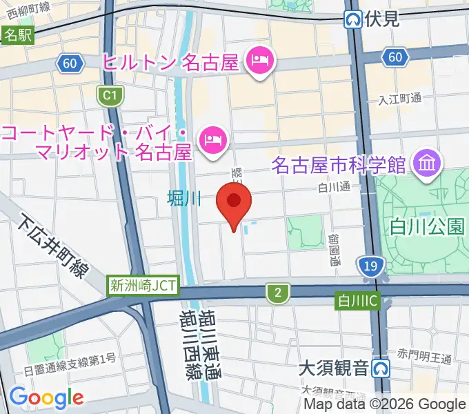 名古屋市中スポーツセンターの地図