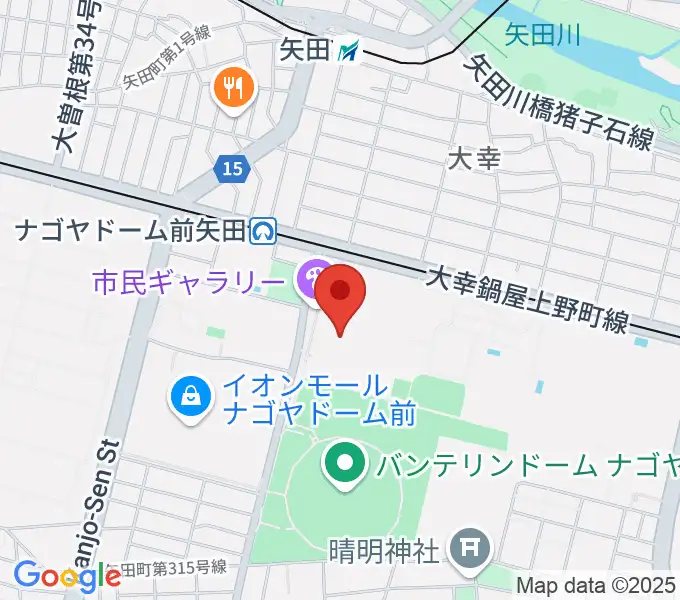 名古屋市東スポーツセンターの地図