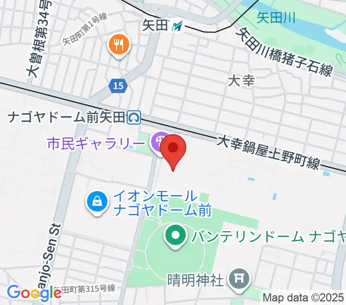 名古屋市東スポーツセンターの地図