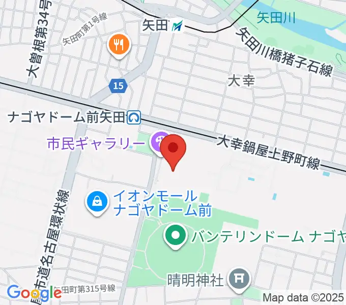 名古屋市東スポーツセンターの地図