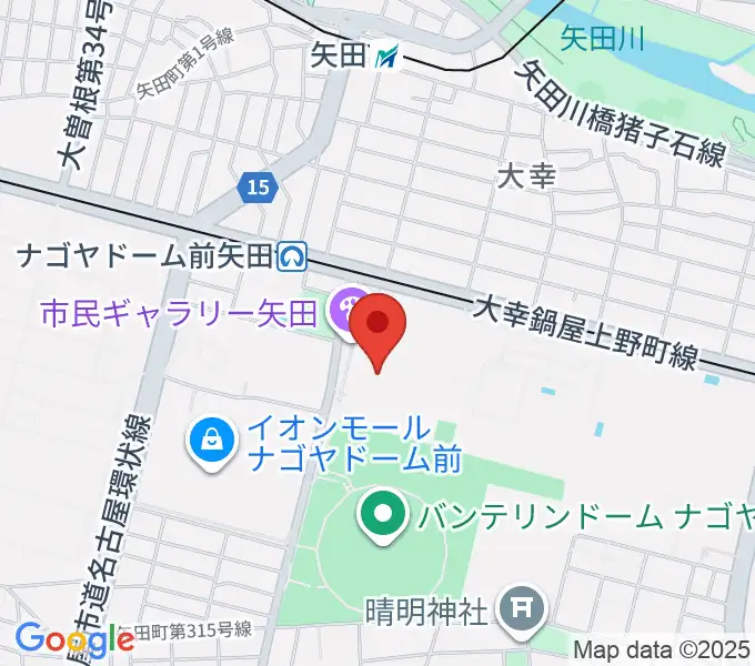 名古屋市東スポーツセンターの地図