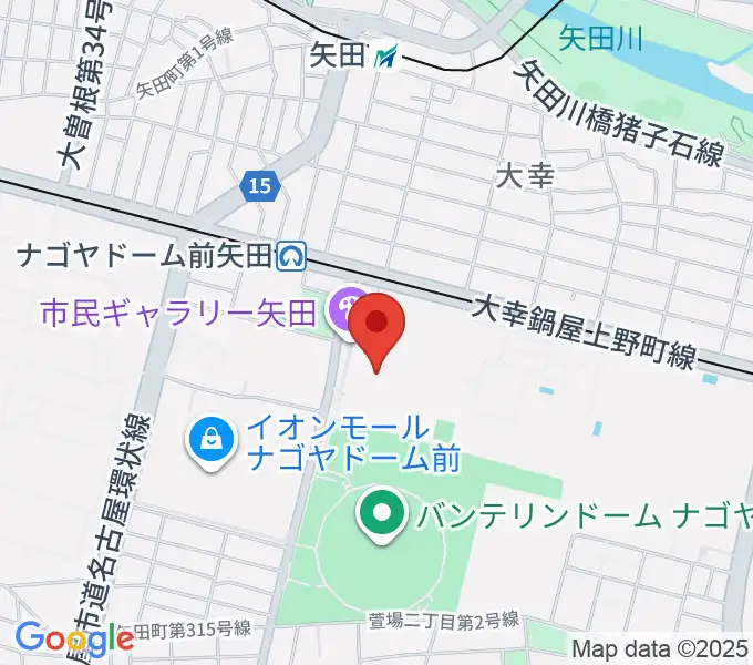 名古屋市東スポーツセンターの地図