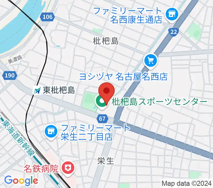 枇杷島スポーツセンターの地図