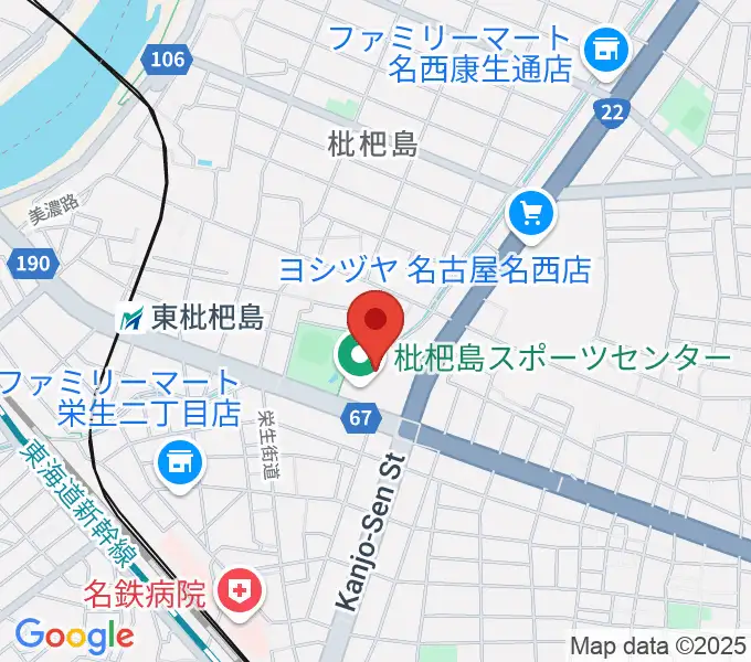 枇杷島スポーツセンターの地図