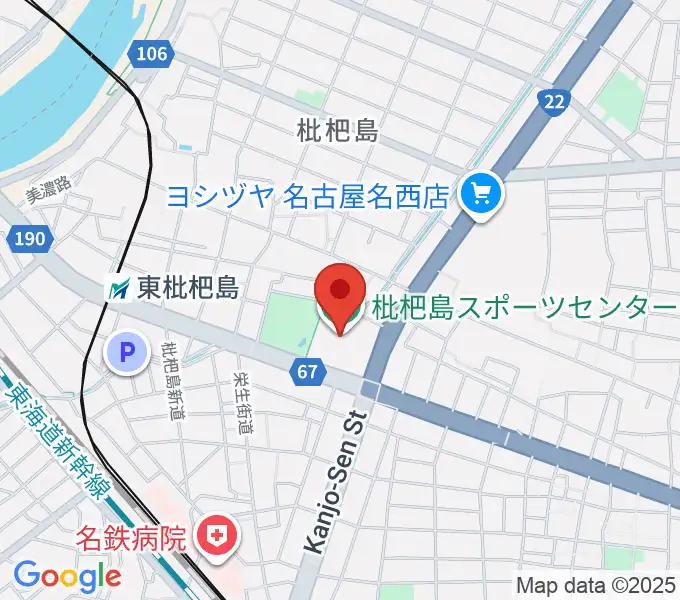 枇杷島スポーツセンターの地図