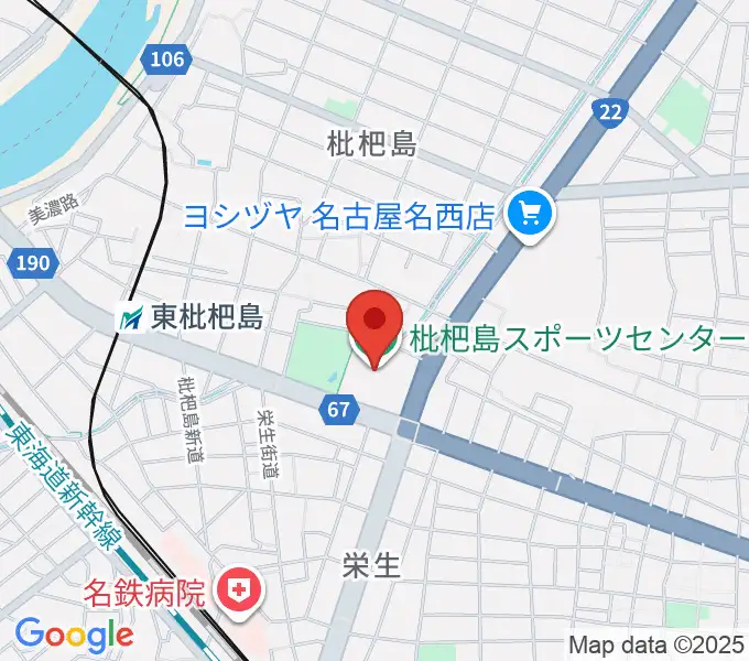 枇杷島スポーツセンターの地図