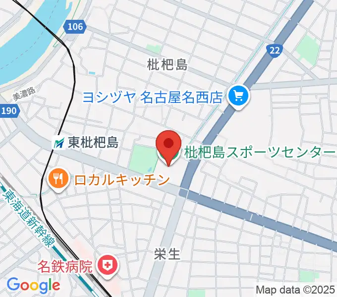 枇杷島スポーツセンターの地図