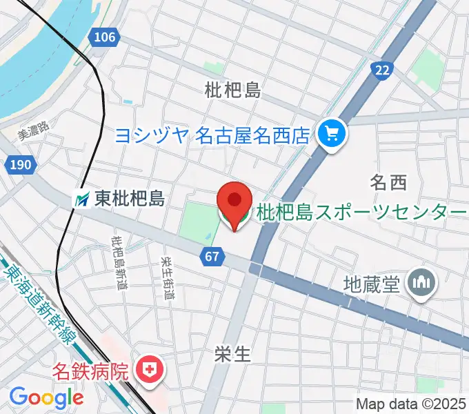 枇杷島スポーツセンターの地図