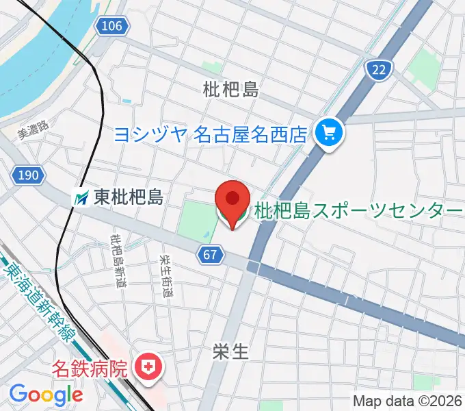 枇杷島スポーツセンターの地図