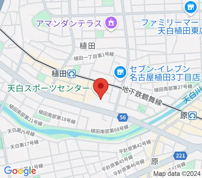 天白スポーツセンターの地図