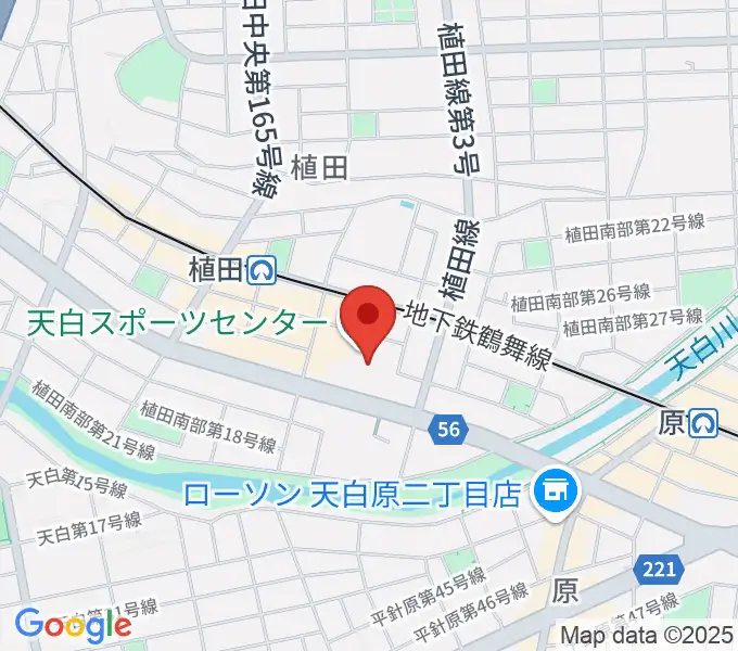 天白スポーツセンターの地図