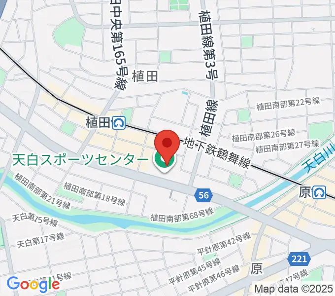 天白スポーツセンターの地図