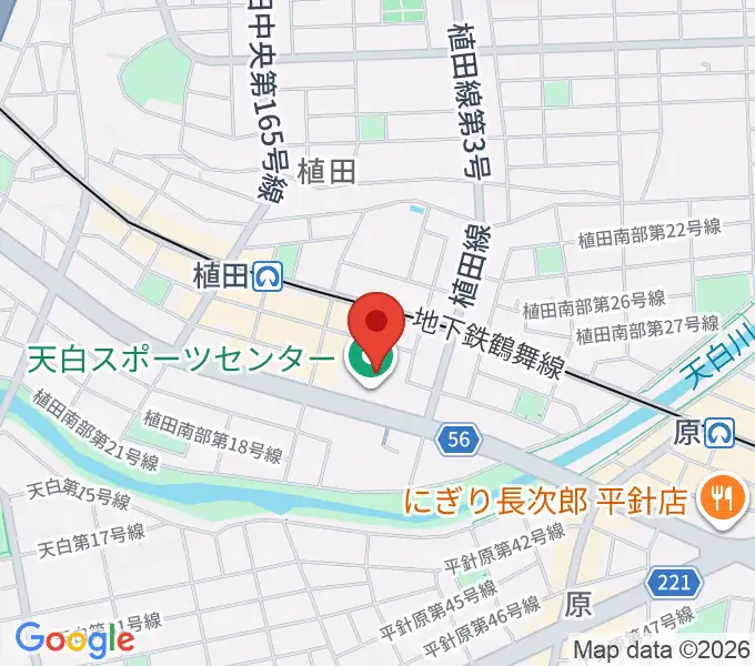 天白スポーツセンターの地図