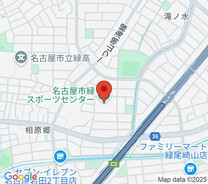 名古屋市緑スポーツセンターの地図