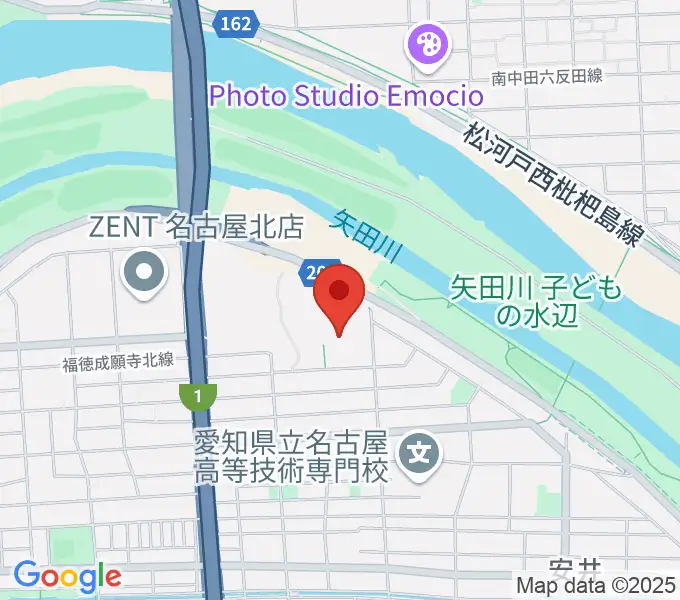 名古屋市北スポーツセンターの地図