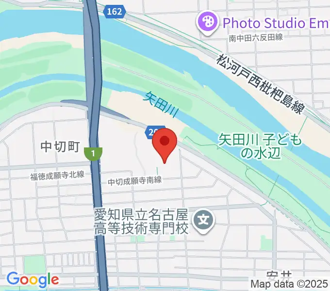 名古屋市北スポーツセンターの地図