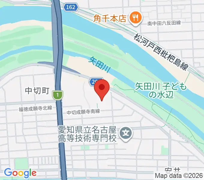 名古屋市北スポーツセンターの地図