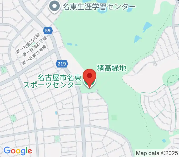 名古屋市名東スポーツセンターの地図