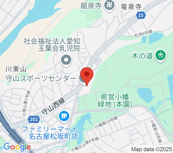 守山スポーツセンターの地図