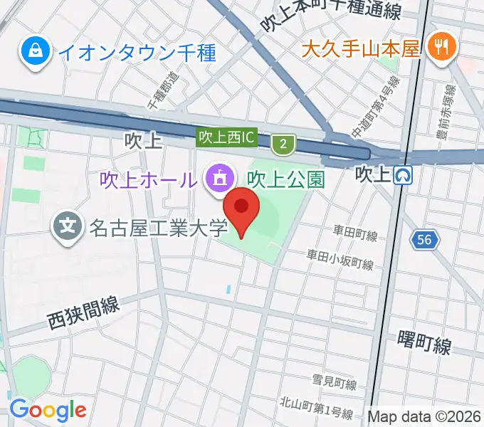 名古屋市昭和スポーツセンターの地図