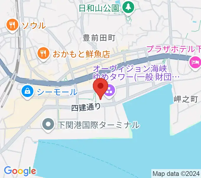 海峡メッセ下関の地図