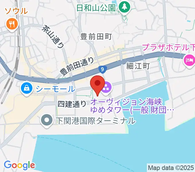 海峡メッセ下関の地図
