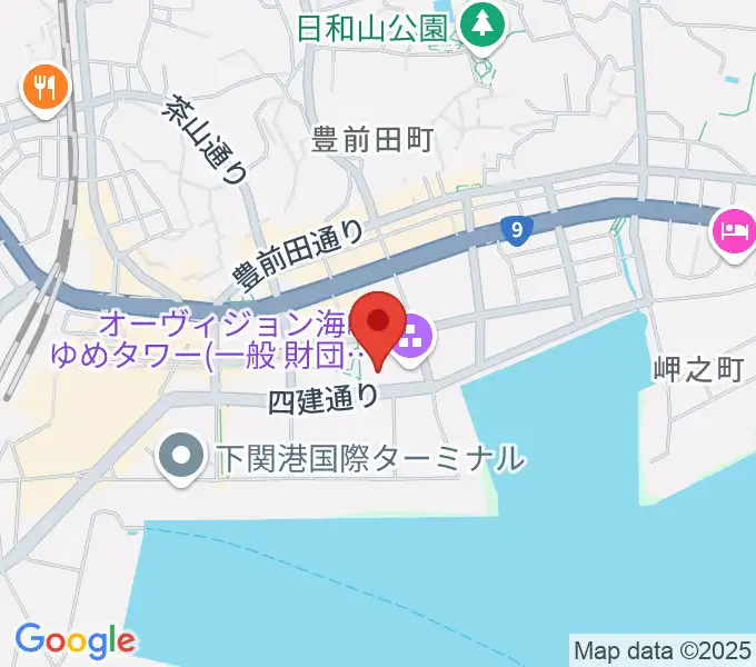 海峡メッセ下関の地図