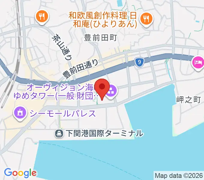 海峡メッセ下関の地図