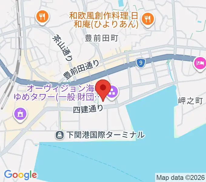 海峡メッセ下関の地図