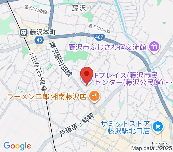 Fプレイスの地図