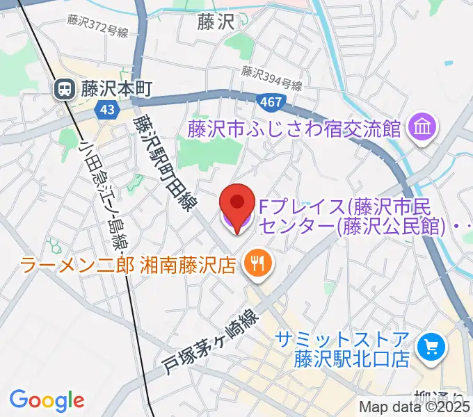 Fプレイスの地図