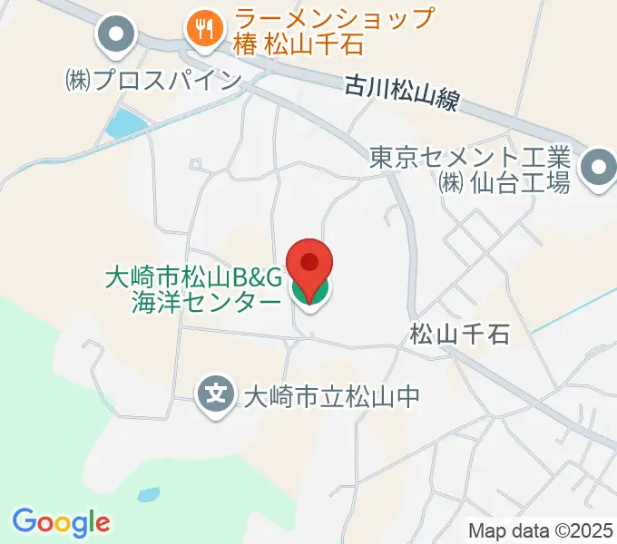 大崎市松山B&G海洋センターの地図
