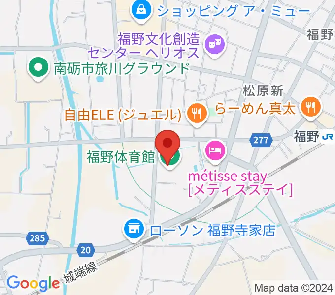 南砺市福野体育館の地図