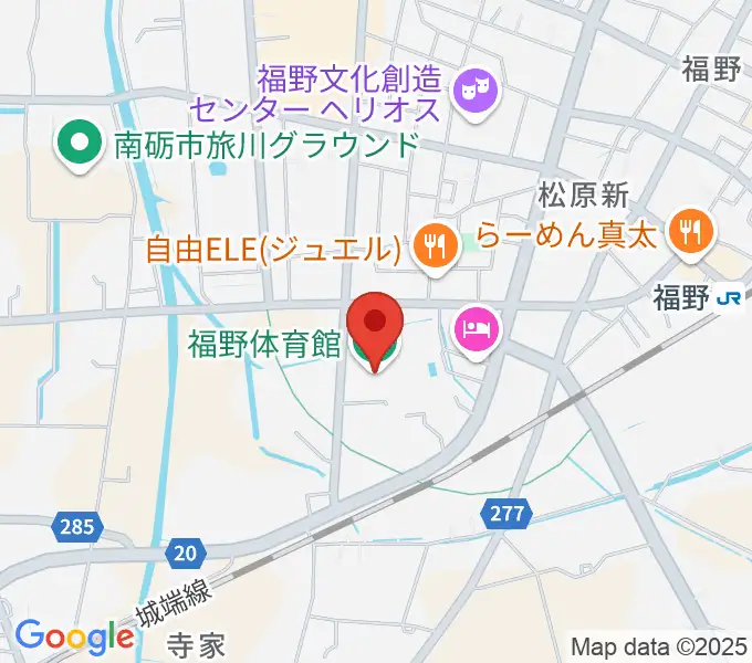 南砺市福野体育館の地図